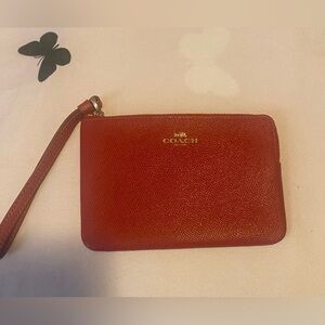 Coach Red Wristlet
